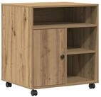 vidaXL Schreibtisch 60 x 50 x 67 cm Druckerstand mit R&auml;dern Artisan Eiche...
