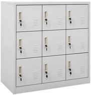 vidaXL F&auml;cherschrank Schlie&szlig;fachschrank Hellgrau 90x45x92,5 cm Stahl (1-St)