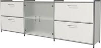 KERKMANN Aktenschrank Sideboard BxTxH 236x38x78cm 4 Schubf&auml;cher wei&szlig;