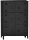 en.casa Mehrzweckschrank &raquo;Hamina&laquo; B&uuml;roschrank mit 6 T&uuml;ren 80x140x113 cm...