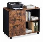 relaxdays Rollcontainer mit Schubladen und Ablagen, (1 St), Vintagebraun