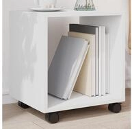 vidaXL Beistelltisch vidaXL Rollschrank Wei&szlig; 37x33x42,5 cm Holzwerkstoff