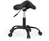 hjh OFFICE Drehhocker Sattix Hocker Kunstleder H&ouml;he 52.0 - 62.0 cm, Rollhocker