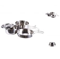 Mil-Tec Topf-Set KOCH-SET ST/STEEL 4-TLG., Edelstahl (Set, 4-tlg)