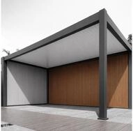 Weide Anlehncarport Weide WPC Holz Optik Wand f&uuml;r Carport 5,3 Meter, BxT:...