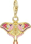 THOMAS SABO Charm-Einh&auml;nger Charm Nachtfalter bunt, mit Zirkonia (synth)
