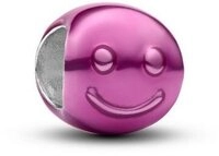 Pandora Charm-Einh&auml;nger Pandora Moments Rosafarbenes Gl&uuml;ckliches Gesicht Mini Charm