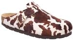Clog ROHDE "Alba", Damen, Gr. 35, braun (braun, kuh), Textil, gemustert, Schuhe Clog,