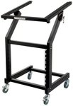 Pronomic Rack MXS-600 mobiler Rack Wagen mit 21 H&ouml;heneinheiten und Rollen,