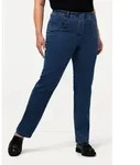 Ulla Popken Regular-fit-Jeans Jeans Mony konisches Bein Rei&szlig;verschlusstaschen blau