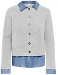ONLY Strickjacke ONLALIVIA LS WOVEN MIX CARDIGAN CS KNT Materialmix, regular...