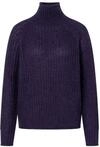 Stehkragenpullover JOOP "Korala", Damen, Gr. 38, schwarz lila, Strick, Obermaterial: