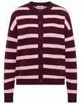 CECIL Strickpullover Cardigan mit Rundhals und Streifen