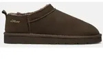 s.Oliver Stiefel Slipper Gef&uuml;tterte Pantoletten aus Leder braun 39 EU