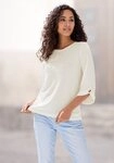LASCANA 3/4-Arm-Shirt mit Knopfdetail aus weicher Waffel Piqu&eacute;-Qualit&auml;t