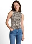 T-Shirt TOM TAILOR DENIM, Damen, Gr. XXL, bunt (beige braun leo print), Single