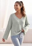 Vivance by Lascana Langarmshirt aus kuscheliger Rippware mit flauschigem Griff