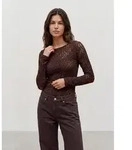 Vero Moda Langarmshirt VMFLORA LS 2-WAY LACE TOP JRS NOOS Materialmix, slim fit...