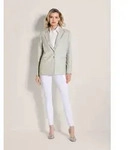 MADELEINE Kurzblazer Eleganter Einreiher mit Nadelstreifen Longblazer mit
