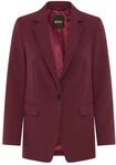 Kurzblazer BOSS ORANGE "Jabla Premium Damenmode", Damen, Gr. 36, rot (dunkelrot),