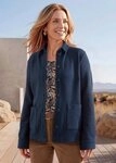 GOLDNER Jerseyblazer Kurzgr&ouml;&szlig;e: Hemdjacke in Boucl&eacute;-Optik Sportiver Blazer mit