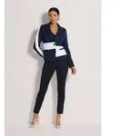 MADELEINE Langarmshirt Elegante Businessjacke mit Kontrasten Shirtjacke mit