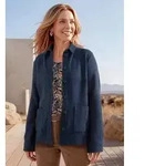 GOLDNER Jerseyblazer Kurzgr&ouml;&szlig;e: Hemdjacke in Boucl&eacute;-Optik Sportiver Blazer...