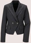 Jackenblazer MADELEINE "Blazer Nadelstreifen-Blazer in Kurzform", Damen, Gr. 34,