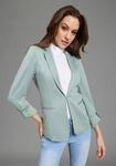 Sweatblazer BRUNO BANANI, Damen, Gr. 36, gr&uuml;n (salbei), Milano Rib, Obermaterial: