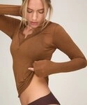 Hunkem&ouml;ller Pyjama super soft Lace V-Neck shirt with Cashmere