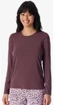 Schiesser Pyjamaoberteil Mix Relax Schlafshirt, Pyjama Shirt, Nachtshirt braun S (36)