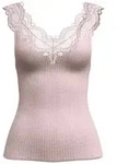 CALIDA Tanktop Feminine Lounge Damen (1-tlg) seidig weich und mit feiner Spitze...