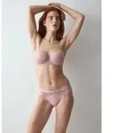 Triumph Tai-Slip Wild Azalea Florale Spitze, elastisch, Satin-Einfassung rosa 36