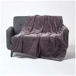 Plaid Wattierte Tagesdecke aus Samt, anthrazit, 150 x 200 cm, Homescapes 150 cm...