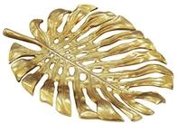 Wohnling Dekoschale WL7.553 Gold Metall 36cm Blatt Standdeko Tischdeko...