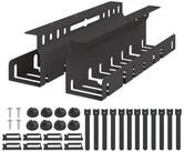 vidaXL Kabelzubeh&ouml;r Unter dem Schreibtisch Kabelmanagement Tray 2 Stk. Schwarz,