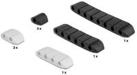 Delock Kabelbinder Kabelhalter trapezf&ouml;rmig selbstklebend Kombi Set 10 St&uuml;ck