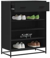 vidaXL Schuhschrank vidaXL Schuhschrank Schwarz 75x38x97,5 cm Holzwerkstoff...