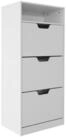 relaxdays Schuhkipper Schuhschrank Kipper mit offenem Fach (1 St), weiss, 60 cm