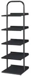 en.casa Schuhregal, &raquo;Poytya&laquo; mit 5 Ebenen Stahl 119 x 34 x 32 cm Schwarz...
