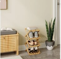 Vicco Schuhregal Ziggy, Bambus, 26 x 52 cm mit 4 F&auml;chern, 1-tlg.