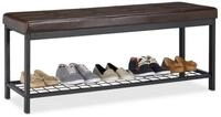 relaxdays Schuhbank XXL mit Polster (1-St), braun