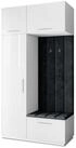 Masseno Garderobenschrank REMA 120 x 240 cm Garderoben-Set mit 1 T&uuml;r Wei&szlig;