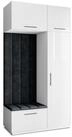 Masseno Garderobenschrank REMA 120 x 240 cm Garderoben-Set mit 1 T&uuml;r Wei&szlig;