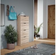 Vicco Schuhkipper Luca, Sonoma, 59 x 137 cm mit 4 Klappschubladen (1 St)