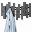 DanDiBo Wandgarderobe Garderobenleiste Schwarz Metall Modern 96713 Garderobe...