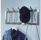 FINEBUY Wandgarderobe FB76004 Garderobe Metall 65 cm Silber Flur Hakenleiste...