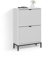 Livinity&reg; Schuhkipper Aterno, Wei&szlig;, 60 x 92 cm mit 2 Klappschubladen (1 St)