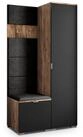 Masseno Garderobenschrank LORI 95 x 181 cm Garderoben-Set mit 1 T&uuml;r Eiche...