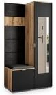 Masseno Garderobenschrank VIRA 95 x 181 cm Garderoben-Set mit Spiegel und 1...
